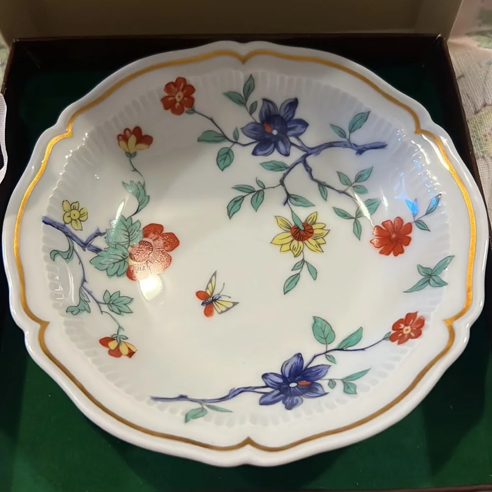 NIB New in box Haviland Limoges France small bowl green stamp
